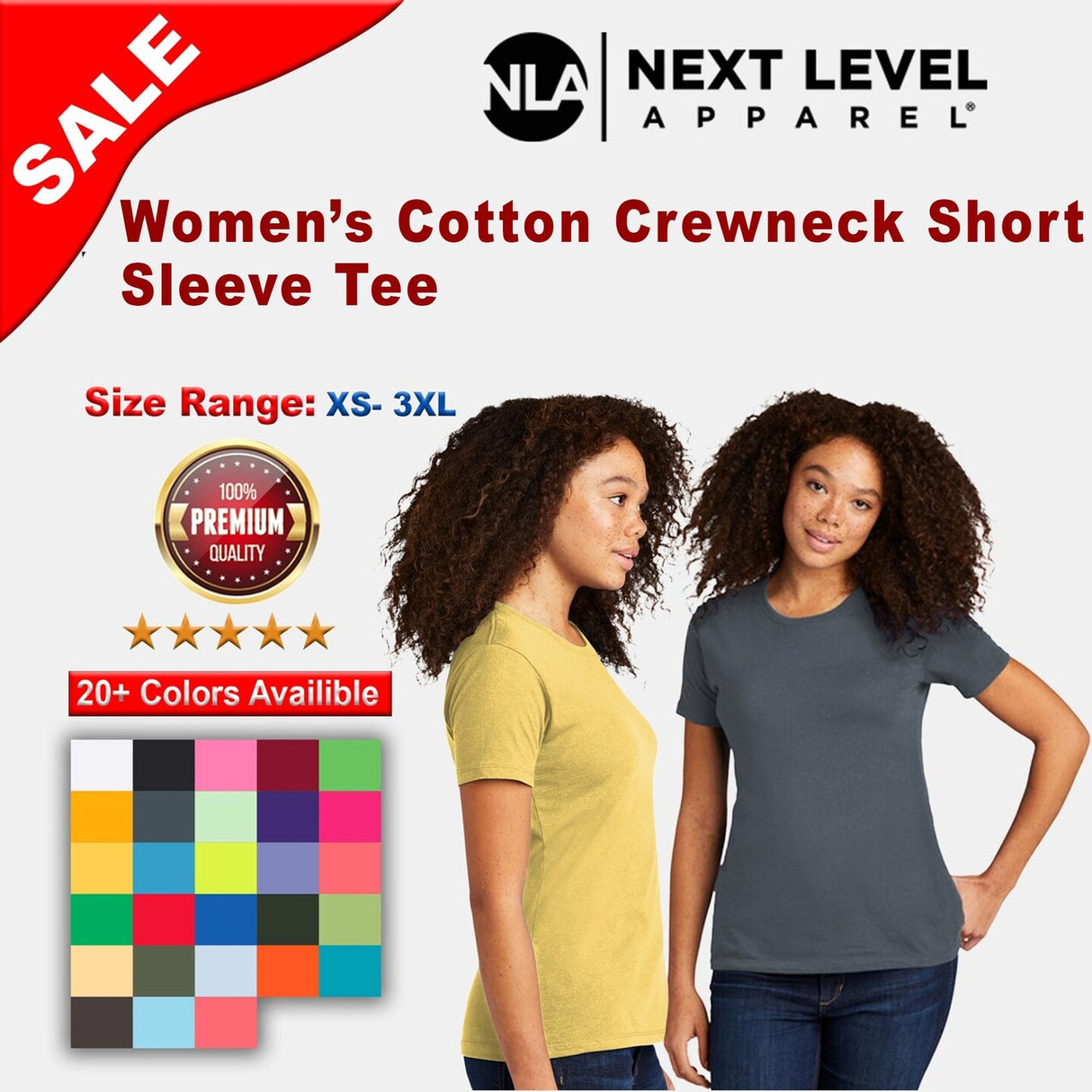 Next Level® Women’s Cotton Crewneck Short Sleeve Tee