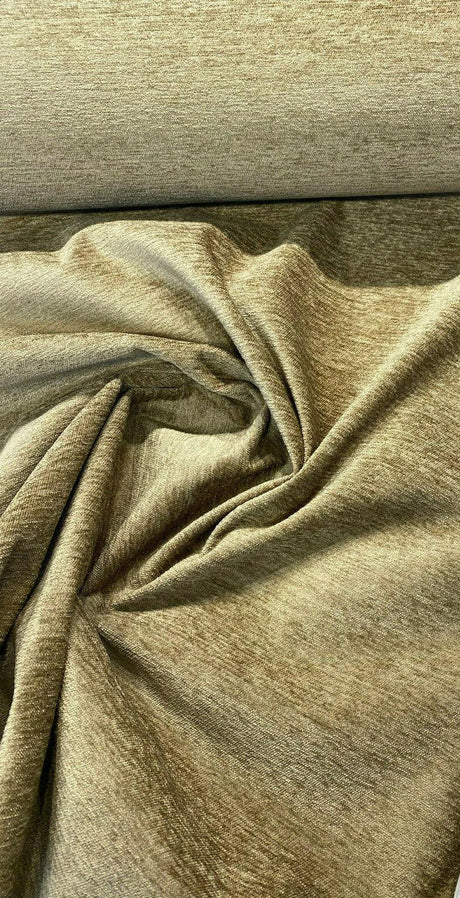 Barcelona Camel Tan Soft Chenille Upholstery Fabric - Camel Tan, Solid, 56" Width (1 Yard)