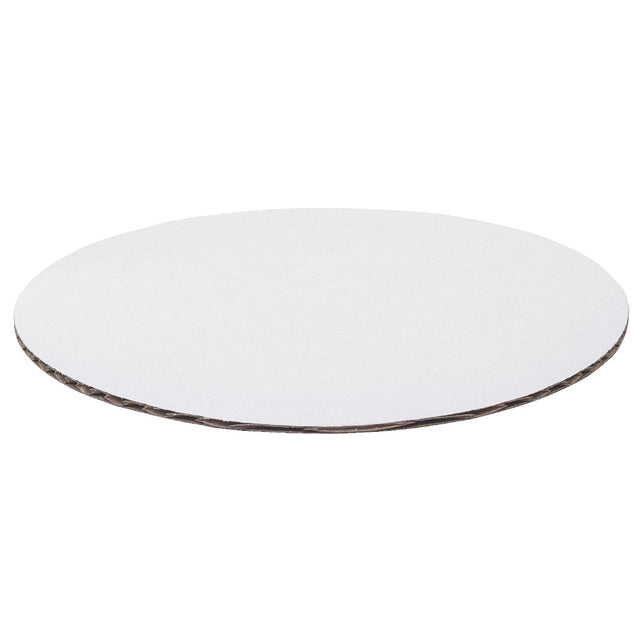 O'Creme White Round Corrugated Cake Board, 7" Dia. - Pack of 10