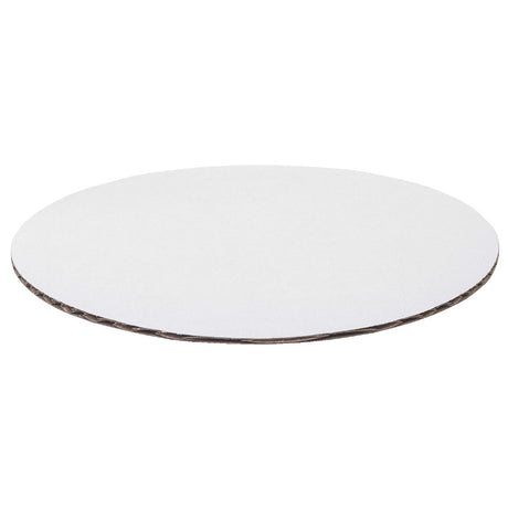O'Creme White Round Corrugated Cake Board, 14" Dia. - Pack of 10