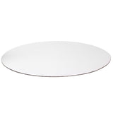 O'Creme Grease Resistant White Round Corrugated Cake Board, 6" Dia. - Pack of 10