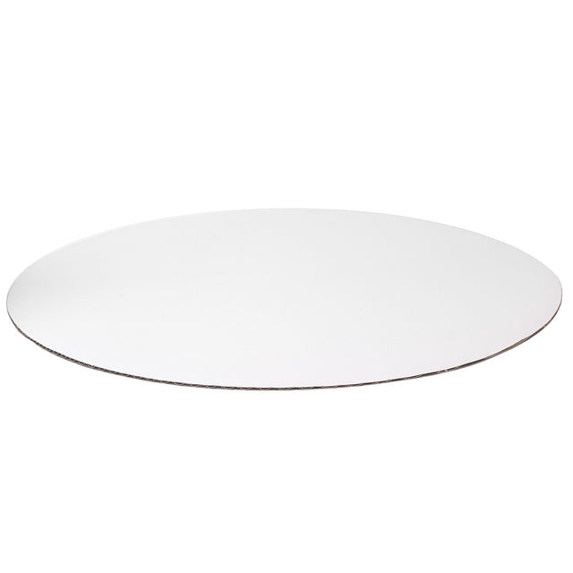 O'Creme Grease Resistant White Round Corrugated Cake Board, 6" Dia. - Pack of 10