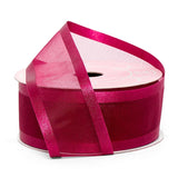 Satin Edged Arabesque Ribbon 3/8 '' X 25 yd Wine Color 1 / roll