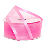 Satin Edged Arabesque Ribbon 1 1/2 '' X 25 yd Hot Pink Color 1 / roll