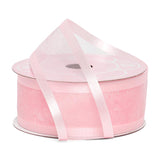 Satin Edged Arabesque Ribbon 7/8 '' X 25 yd Light Pink Color 1 / roll
