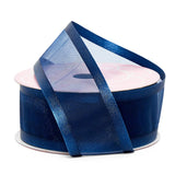 Satin Edged Arabesque Ribbon 3/8 '' X 25 yd Navy Color 1 / roll
