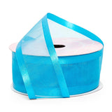 Satin Edged Arabesque Ribbon 7/8 '' X 25 yd Turquoise Color 1 / roll