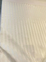 French Sheer Stripe Sala French Voile Fabric - Antique White, Horizontal Stripe, 106" Width (1 Yard)