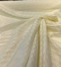 French Sheer Stripe Sala French Voile Fabric - Antique White, Horizontal Stripe, 106" Width (1 Yard)