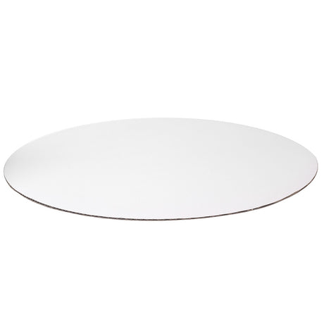 O'Creme Grease Resistant White Round Corrugated Cake Board, 14" Dia. - Pack of 10