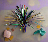 Mardi Gras Mylar Spray Picks, 5 1/2"