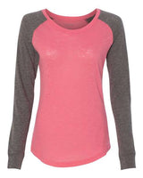 Women's Preppy Patch Slub Long Sleeve T-Shirt