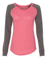 Women's Preppy Patch Slub Long Sleeve T-Shirt