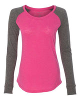 Women's Preppy Patch Slub Long Sleeve T-Shirt