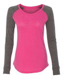 Women's Preppy Patch Slub Long Sleeve T-Shirt