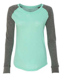 Women's Preppy Patch Slub Long Sleeve T-Shirt
