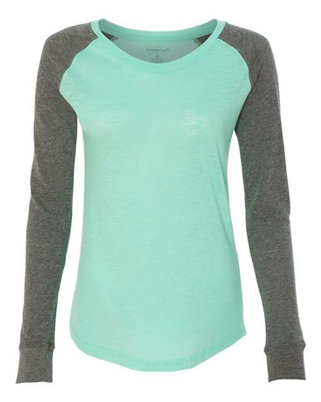 Women's Preppy Patch Slub Long Sleeve T-Shirt