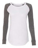 Women's Preppy Patch Slub Long Sleeve T-Shirt