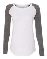Women's Preppy Patch Slub Long Sleeve T-Shirt