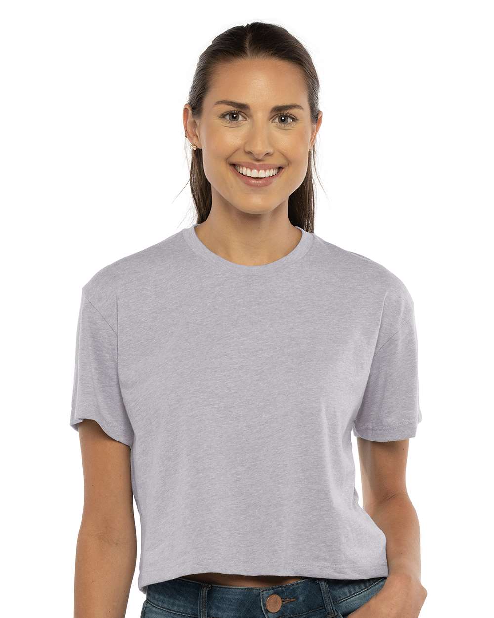 Next Level® Women's Short Sleeve Crewneck Ideal Crop Top - 1580