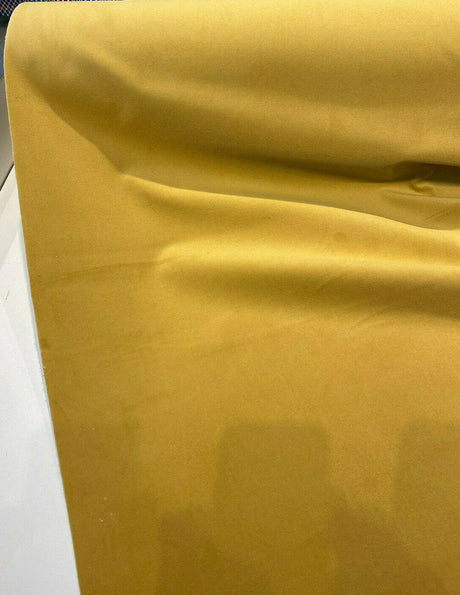 Fabricut Supreme Velvet Yellow Gold Velvet Fabric - Yellow Gold Solid, 54" Width (1 Yard)