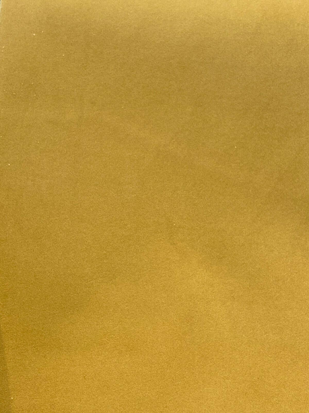 Fabricut Supreme Velvet Yellow Gold Velvet Fabric - Yellow Gold Solid, 54" Width (1 Yard)