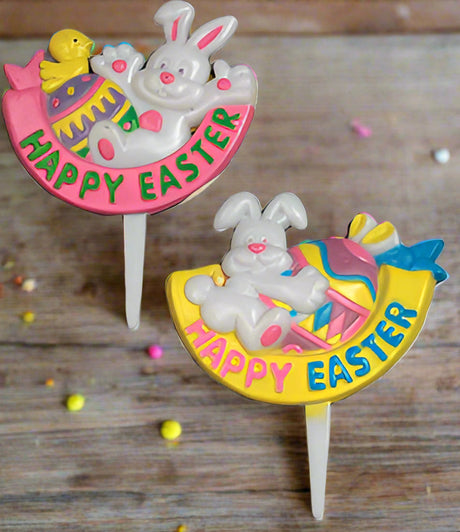 Happy Easter Rabbit & Egg Picks