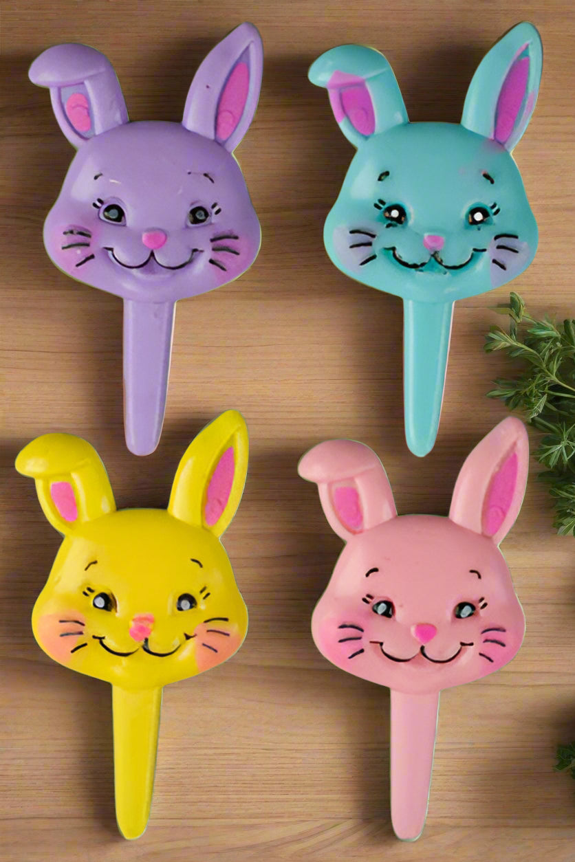 Puffy Bunny Picks, Assortment -72 count, Size 2-1/2"