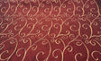 Merlot Red Swirls Embroidered Slub Faux Silk Fabric - Merlot Red Swirls, 54" Width (1 Yard)