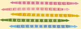 Filigree Easter Basket Handles-Assorted Colors, 8" long