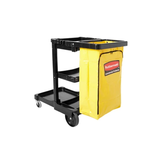 Rubbermaid Black Janitorial Cleaning Cart