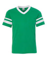 Youth V-Neck Jersey with Striped Sleeves