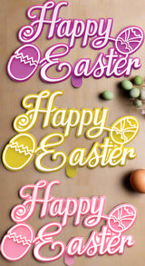 Happy Easter Plaques, 3", 12 or 48 count