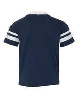 Youth V-Neck Jersey with Striped Sleeves