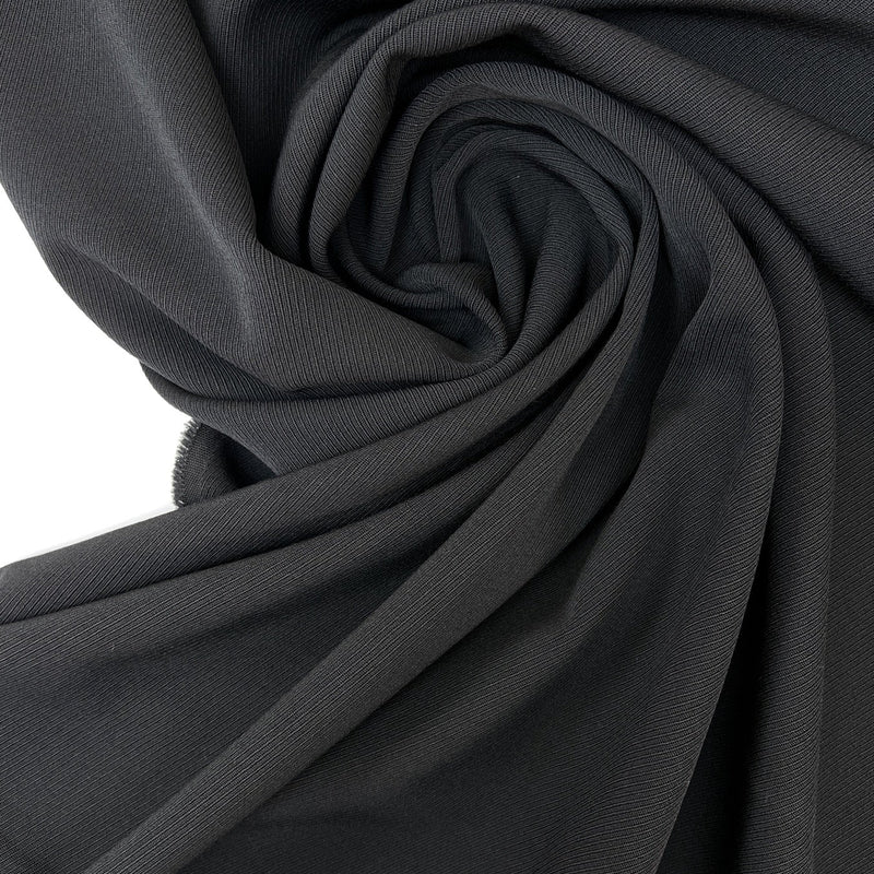 Black Wool Blend Suit Fabric