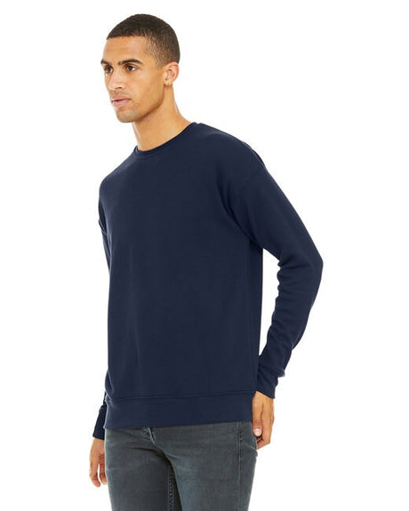 Image 1: Bella Canvas Unisex Sponge Fleece Drop Shoulder CrewneckImage 2: Relaxed fit drop shoulder sweatshirtImage 3: Soft sponge fleece crewneck designImage 4: Blank sweatshirt for custom printingImage 5: Modern oversized streetwear styleImage 6: Premium Bella Canvas fleece apparel