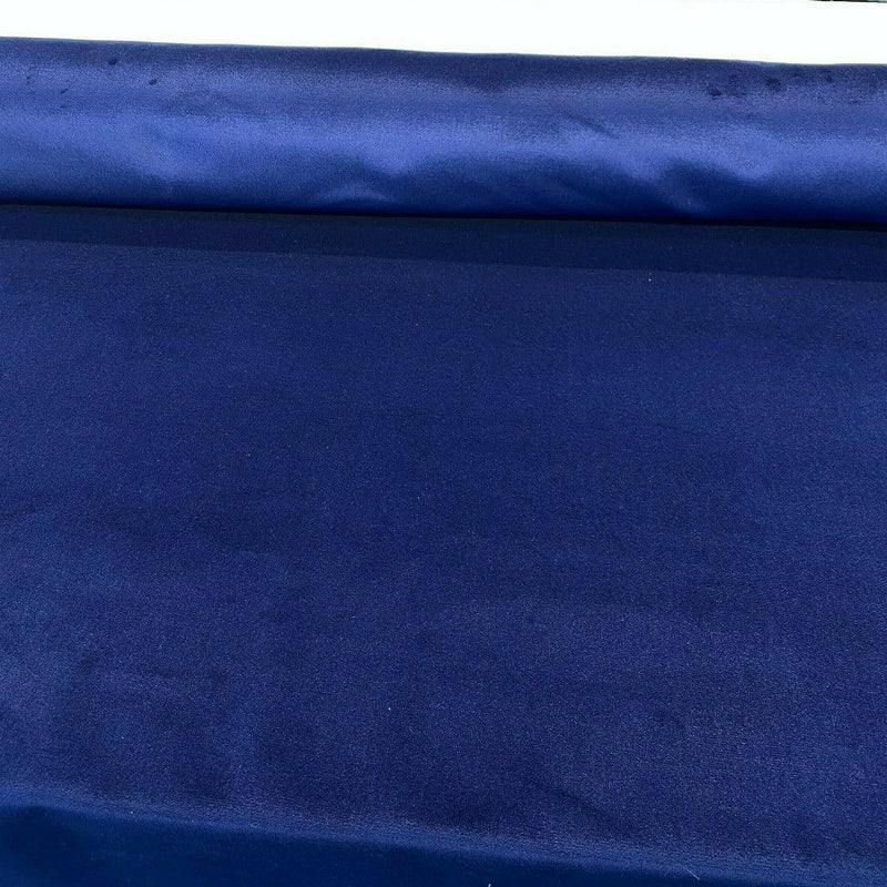 Perennials Plushy Blue Hello Sailor Acrylic Fabric - Navy Blue, Velvet Upholstery, 54" Width (1 Yard)