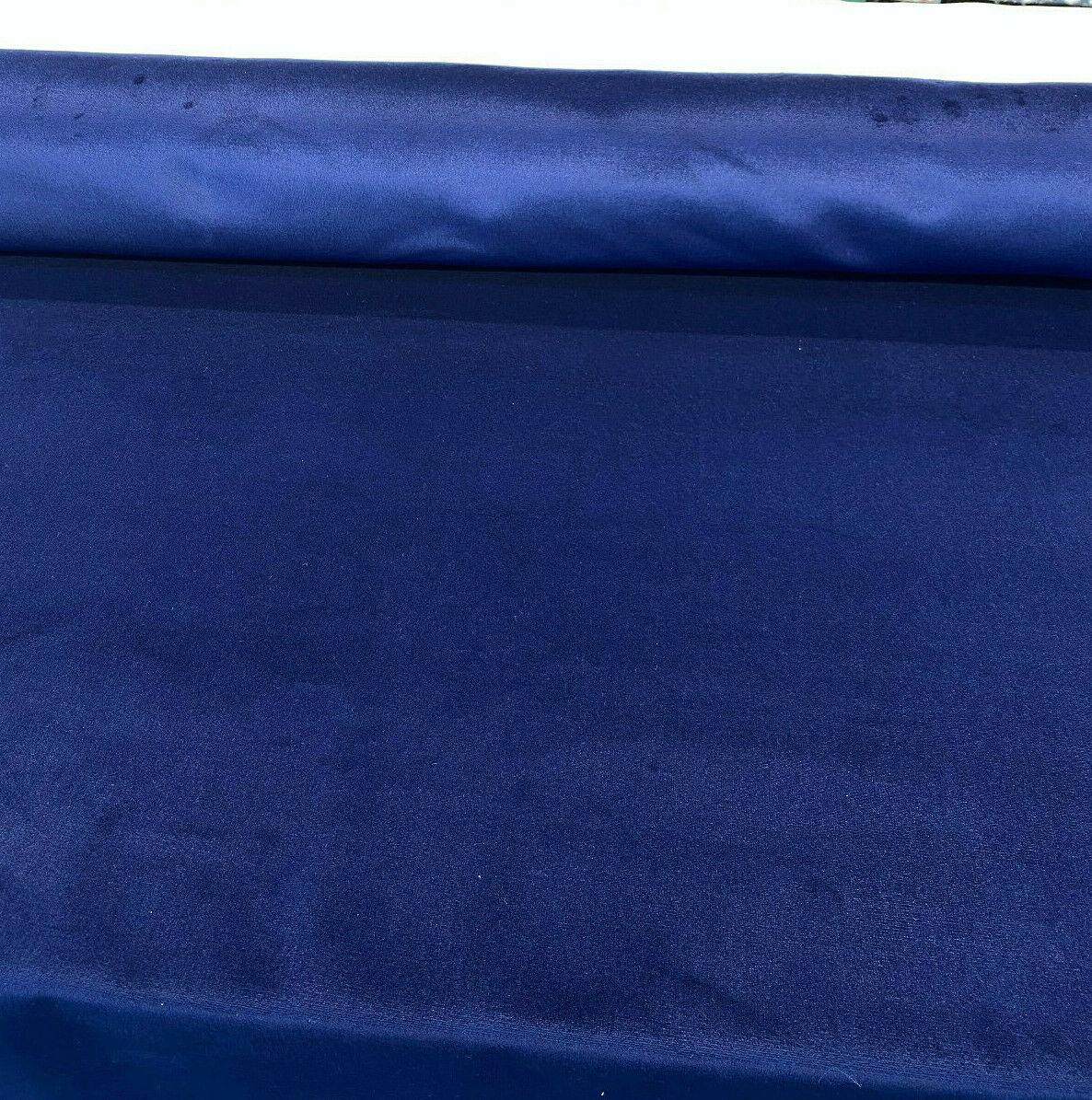 Perennials Plushy Blue Hello Sailor Acrylic Fabric - Navy Blue, Velvet Upholstery, 54" Width (1 Yard)