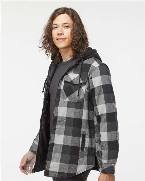 Quilted Flannel Hooded Jacket