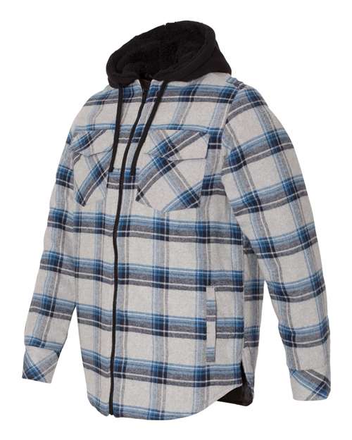 Quilted Flannel Hooded Jacket