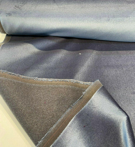 Perennials Plushy Hello Slate Acrylic Fabric - Hello Slate Blue, Outdoor Velvet Upholstery, 54" Width (1 Yard)