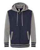 Unisex Heavyweight Varsity Full-Zip Hooded Sweatshirt
