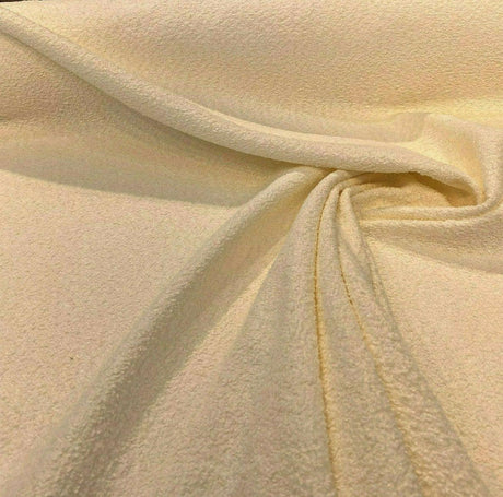 Robert Allen Boucle Ivory Polyester Fabric - Ivory Boucle, 54" - 56" Width (1 Yard)