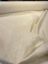 Ivory Linen Ramie Fabric - Ivory Oyster, Drapery Upholstery, 54" Width (1 Yard)