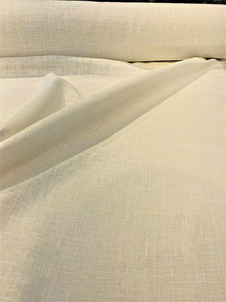 Ivory Linen Ramie Fabric - Ivory Oyster, Drapery Upholstery, 54" Width (1 Yard)