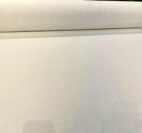 Ivory Linen Ramie Fabric - Ivory Oyster, Drapery Upholstery, 54" Width (1 Yard)