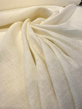 Ivory Linen Ramie Fabric - Ivory Oyster, Drapery Upholstery, 54" Width (1 Yard)
