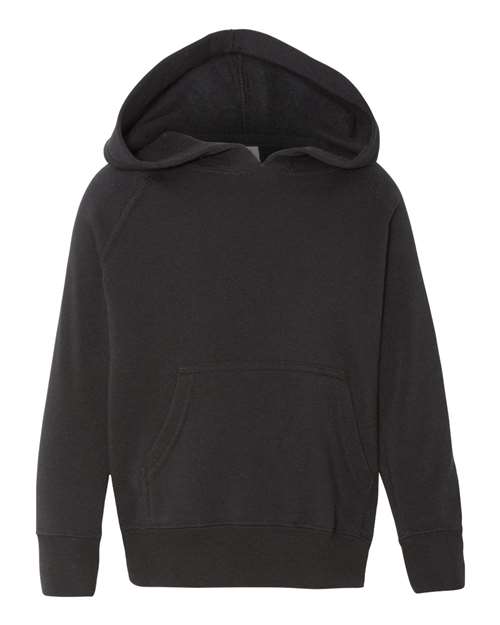 Black Independent Trading Co Toddler Special Blend Hooded Raglan Sweatshirt, size 2T
