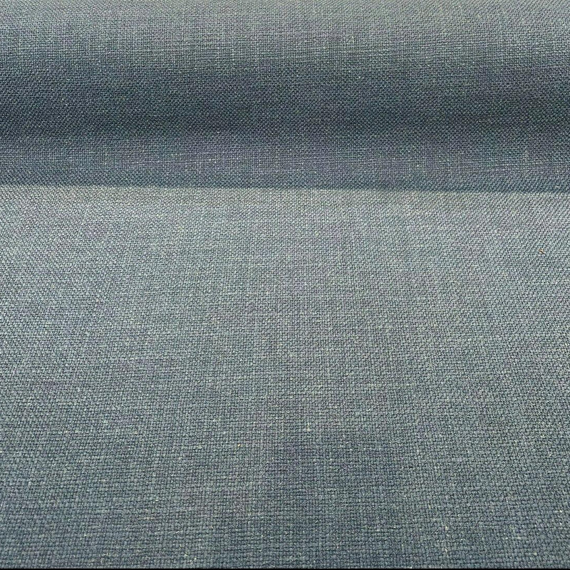 Talbot Marine Blue Linen Chenille Upholstery Fabric - Marine Blue, Railroad, 54" Width (By The Yard)