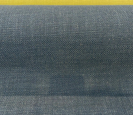 Talbot Marine Blue Linen Chenille Upholstery Fabric - Marine Blue, Railroad, 54" Width (By The Yard)